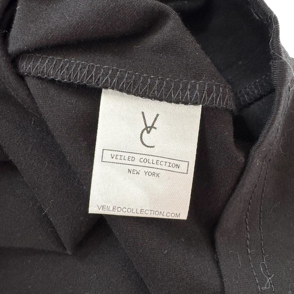 VEILED COLLECTION *NEW* Black Blake Ruched Waist Maxi Dress Size Medium Modest - Picture 7 of 12